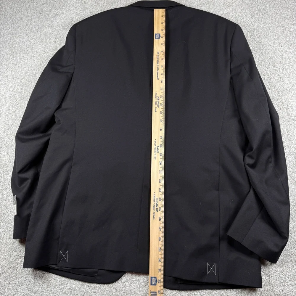 NEW Jos A Bank Sport Coat Mens 48L Black Traveler's Slim Fit 100% Wool